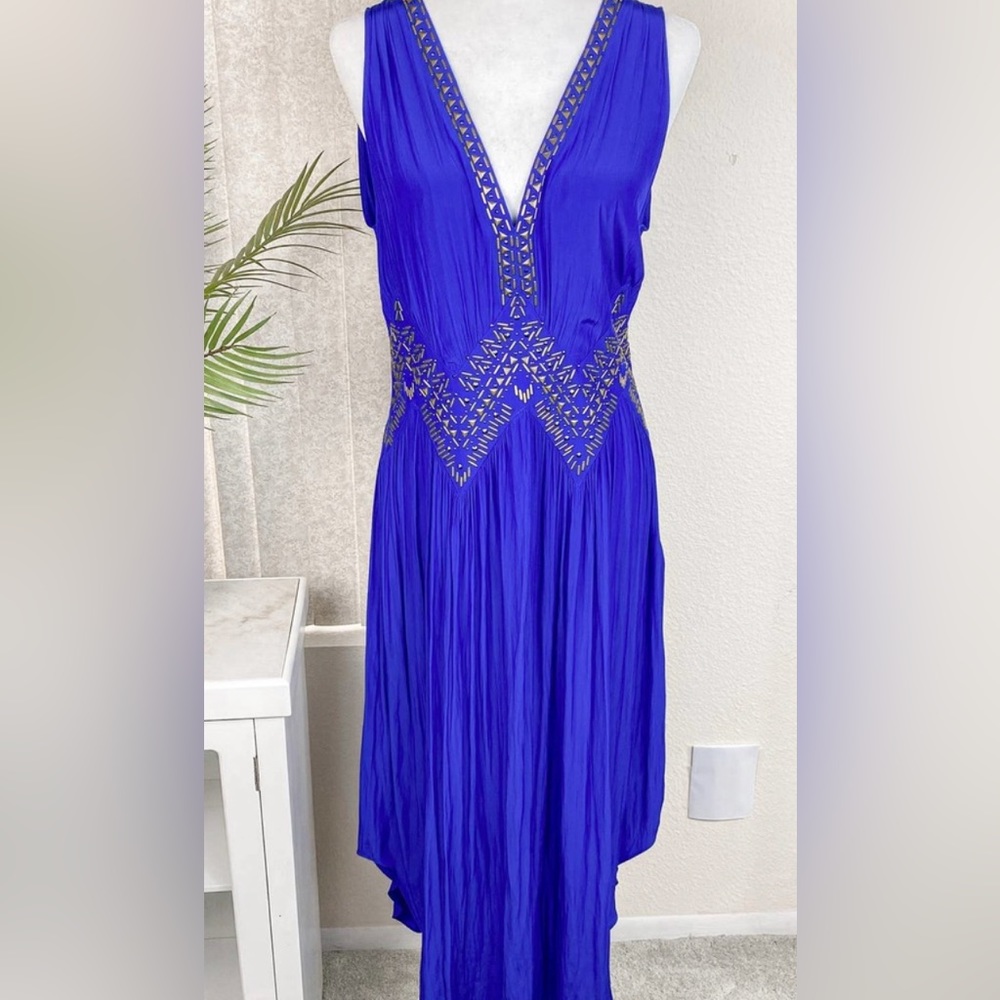 Ramy Brook Demi Blue Maxi Dress Size 8